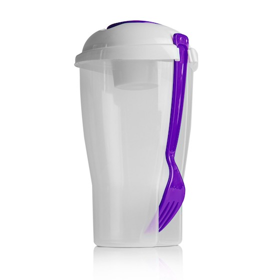 Food container- Salad container 850ml f(BPA FREE Polypropylene) Purple lid